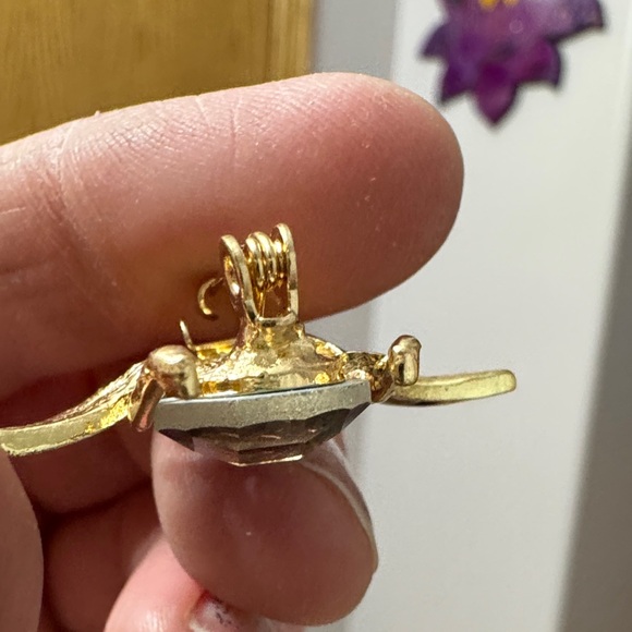 Gold and Purple Bee Brooch - Picture 4 of 6